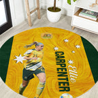 australia-soccer-round-carpet-ellie-carpenter-matildas-gold-version
