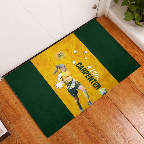 australia-soccer-rubber-doormat-ellie-carpenter-matildas-gold-version