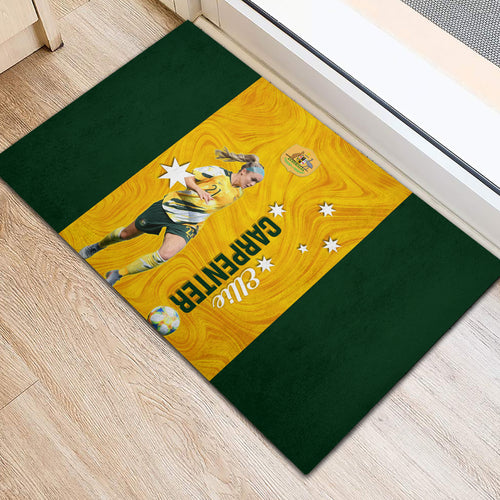 australia-soccer-rubber-doormat-ellie-carpenter-matildas-gold-version