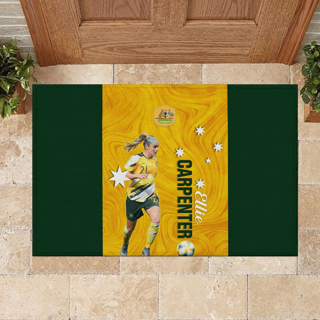 australia-soccer-rubber-doormat-ellie-carpenter-matildas-gold-version