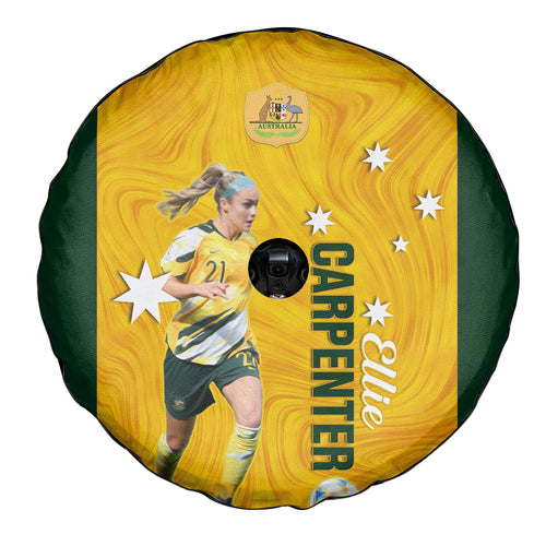 australia-soccer-spare-tire-cover-ellie-carpenter-matildas-gold-version