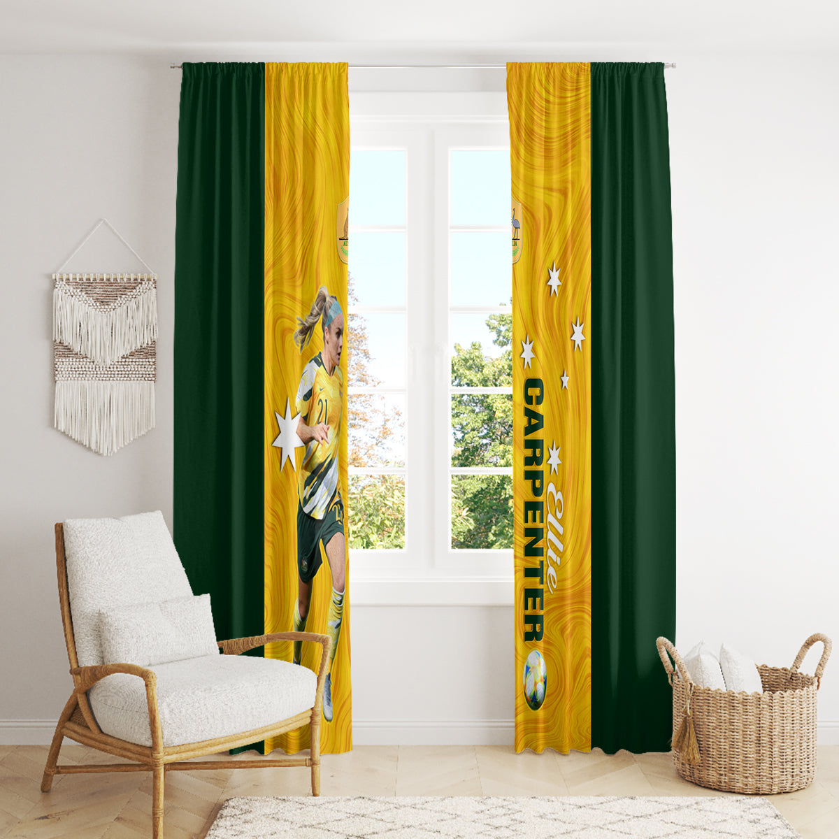 australia-soccer-window-curtain-ellie-carpenter-matildas-gold-version