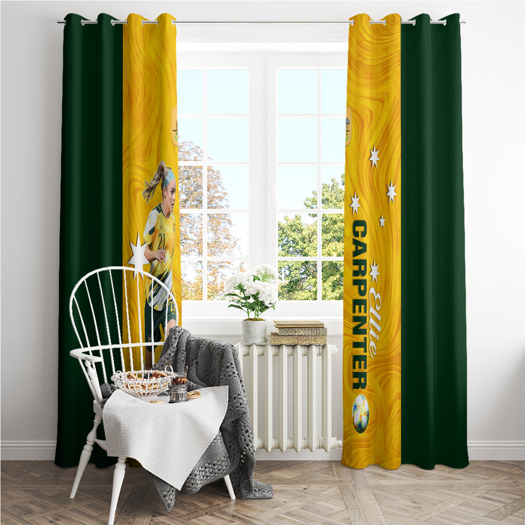 australia-soccer-window-curtain-ellie-carpenter-matildas-gold-version