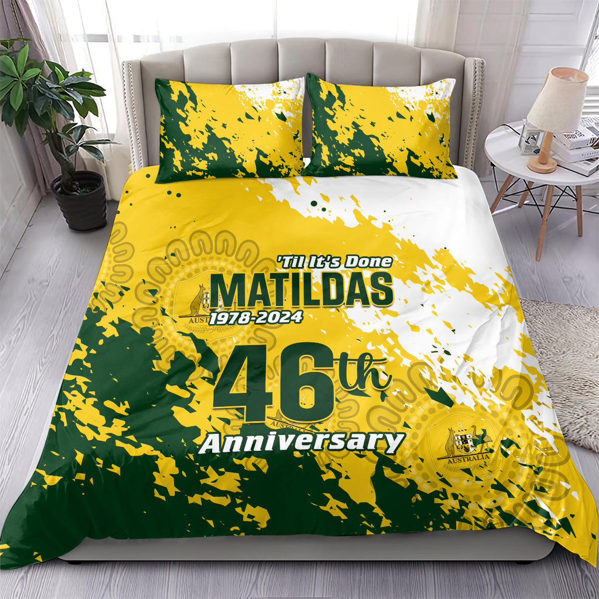 australia-soccer-bedding-set-til-its-done-matildas-2024-happy-46th-anniversary