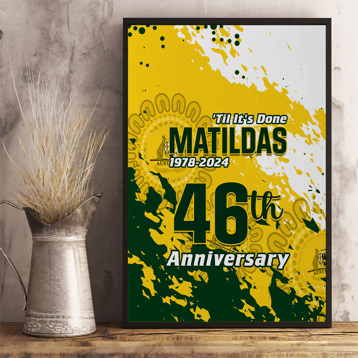 australia-soccer-canvas-wall-art-til-its-done-matildas-2024-happy-46th-anniversary