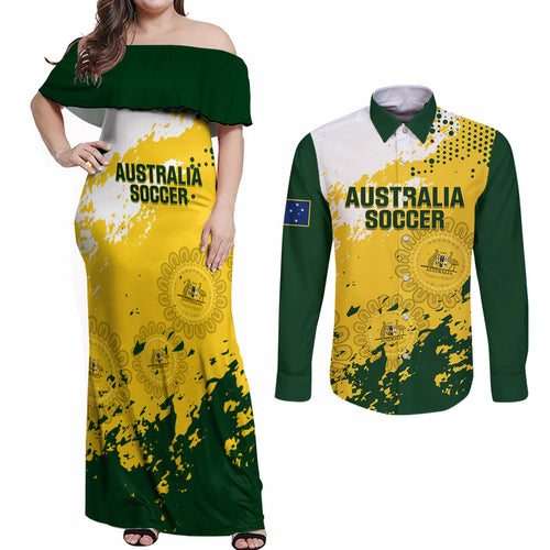 australia-soccer-couples-matching-off-shoulder-maxi-dress-and-long-sleeve-button-shirt-til-its-done-matildas-2024-happy-46th-anniversary