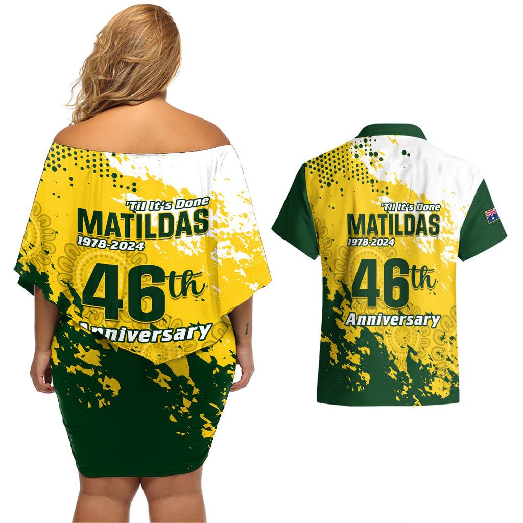 australia-soccer-couples-matching-off-shoulder-short-dress-and-hawaiian-shirt-til-its-done-matildas-2024-happy-46th-anniversary