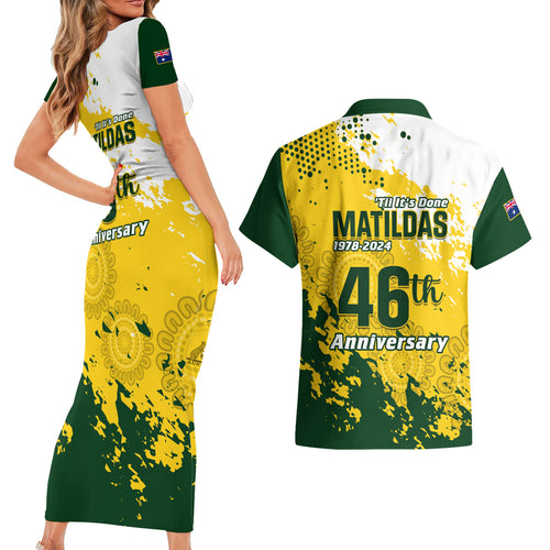 australia-soccer-couples-matching-short-sleeve-bodycon-dress-and-hawaiian-shirt-til-its-done-matildas-2024-happy-46th-anniversary