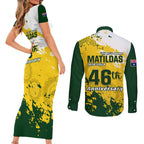 australia-soccer-couples-matching-short-sleeve-bodycon-dress-and-long-sleeve-button-shirt-til-its-done-matildas-2024-happy-46th-anniversary