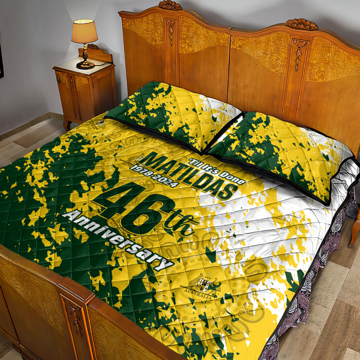 australia-soccer-quilt-bed-set-til-its-done-matildas-2024-happy-46th-anniversary