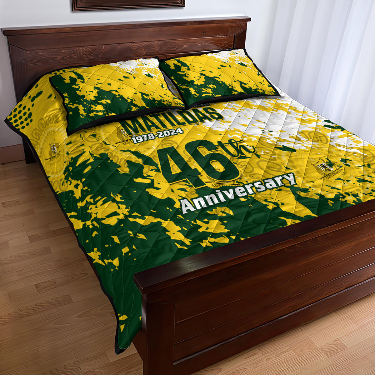 australia-soccer-quilt-bed-set-til-its-done-matildas-2024-happy-46th-anniversary