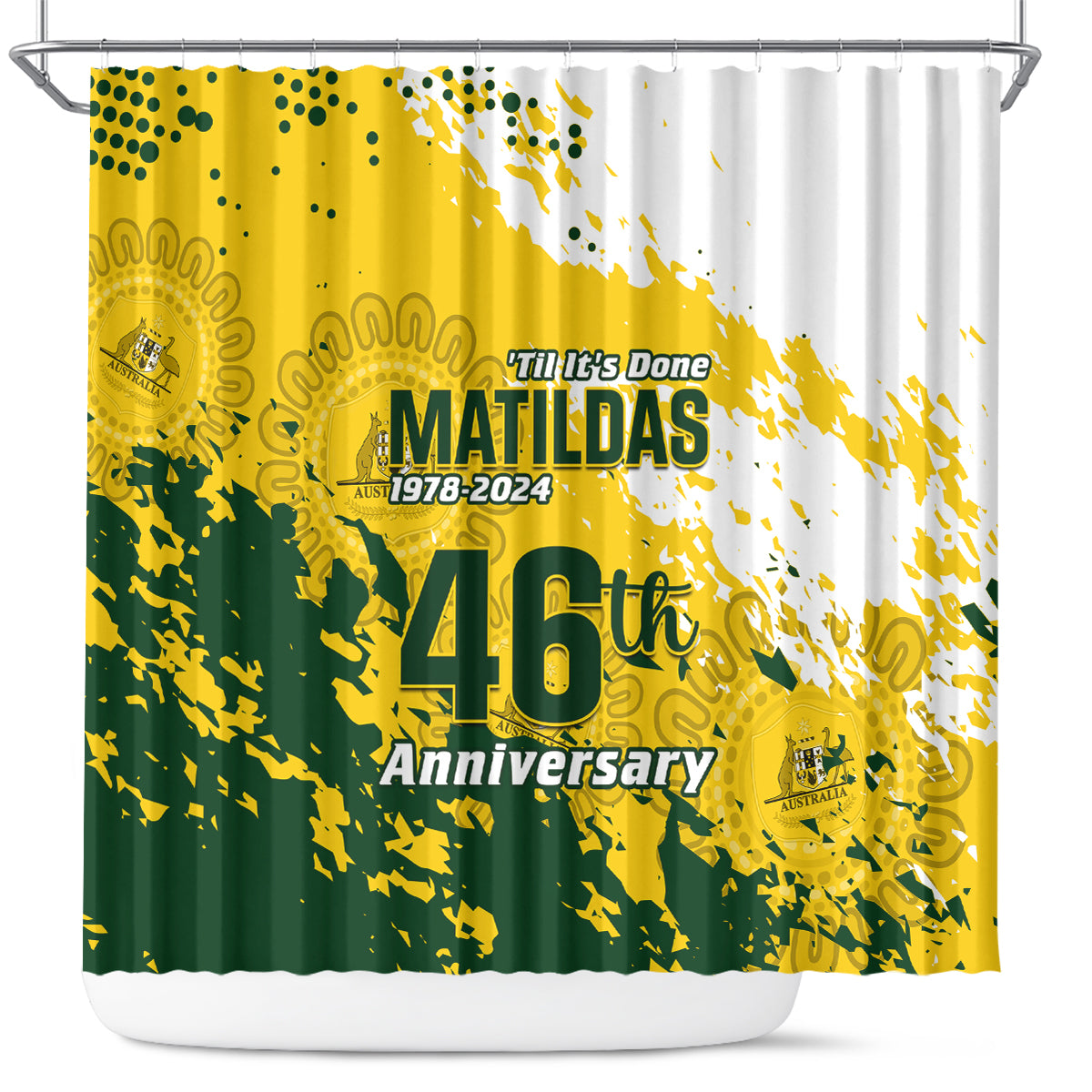 australia-soccer-shower-curtain-til-its-done-matildas-2024-happy-46th-anniversary