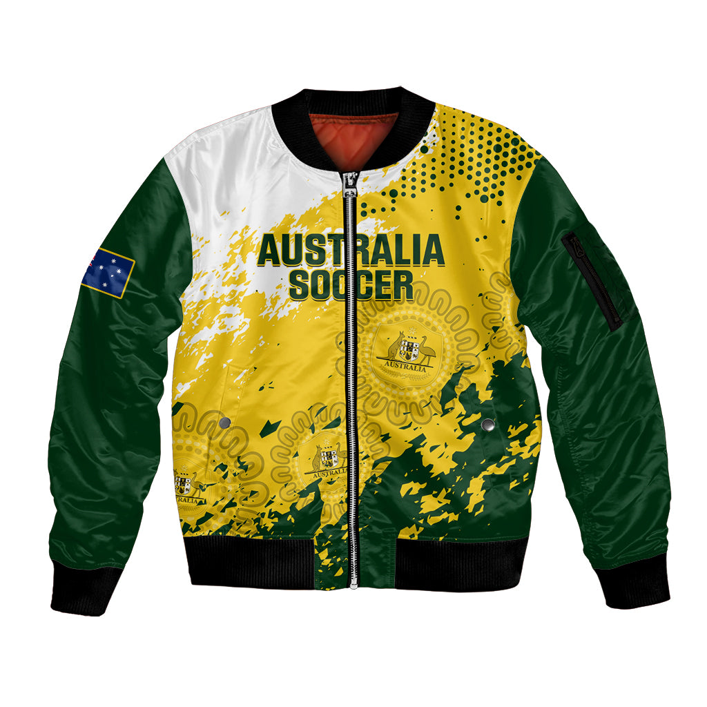 australia-soccer-sleeve-zip-bomber-jacket-til-its-done-matildas-2024-happy-46th-anniversary