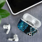 Turquoise Aotearoa AirPods Case Taniko Motifs With Paua Shell Kowhaiwhai - Aussie Hoodie