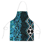 Turquoise Aotearoa Apron Taniko Motifs With Paua Shell Kowhaiwhai - Aussie Hoodie