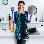 Turquoise Aotearoa Apron Taniko Motifs With Paua Shell Kowhaiwhai - Aussie Hoodie