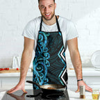 Turquoise Aotearoa Apron Taniko Motifs With Paua Shell Kowhaiwhai - Aussie Hoodie