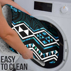 Turquoise Aotearoa Bathroom Set Taniko Motifs With Paua Shell Kowhaiwhai - Aussie Hoodie