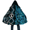 Turquoise Aotearoa Cloak Taniko Motifs With Paua Shell Kowhaiwhai - Aussie Hoodie