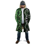 Green Aotearoa Cloak Taniko Motifs With Paua Shell Kowhaiwhai - Aussie Hoodie