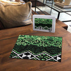 Green Aotearoa Puzzle Taniko Motifs With Paua Shell Kowhaiwhai - Aussie Hoodie