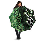 Green Aotearoa Umbrella Taniko Motifs With Paua Shell Kowhaiwhai - Aussie Hoodie