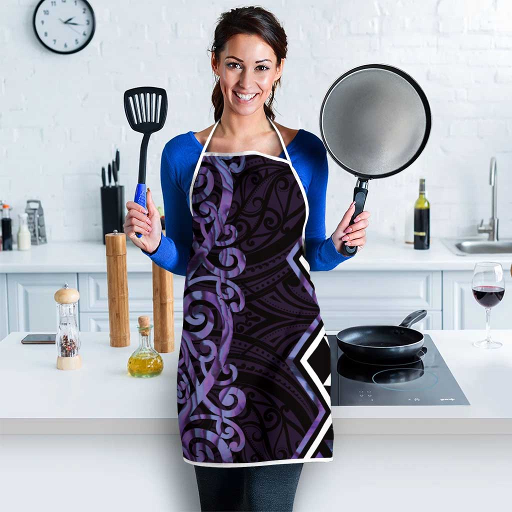 Purple Aotearoa Apron Taniko Motifs With Paua Shell Kowhaiwhai - Aussie Hoodie