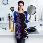 Purple Aotearoa Apron Taniko Motifs With Paua Shell Kowhaiwhai - Aussie Hoodie