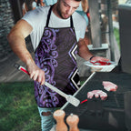 Purple Aotearoa Apron Taniko Motifs With Paua Shell Kowhaiwhai - Aussie Hoodie