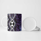 Purple Aotearoa Ceramic Mug Taniko Motifs With Paua Shell Kowhaiwhai - Aussie Hoodie