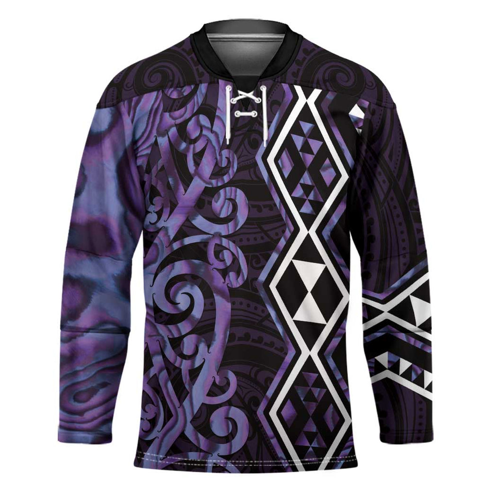 Purple Aotearoa Hockey Jersey Taniko Motifs With Paua Shell Kowhaiwhai - Aussie Hoodie