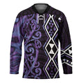 Purple Aotearoa Hockey Jersey Taniko Motifs With Paua Shell Kowhaiwhai - Aussie Hoodie