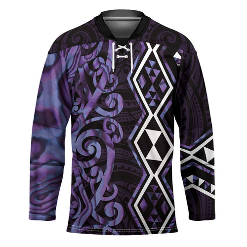 Purple Aotearoa Hockey Jersey Taniko Motifs With Paua Shell Kowhaiwhai - Aussie Hoodie