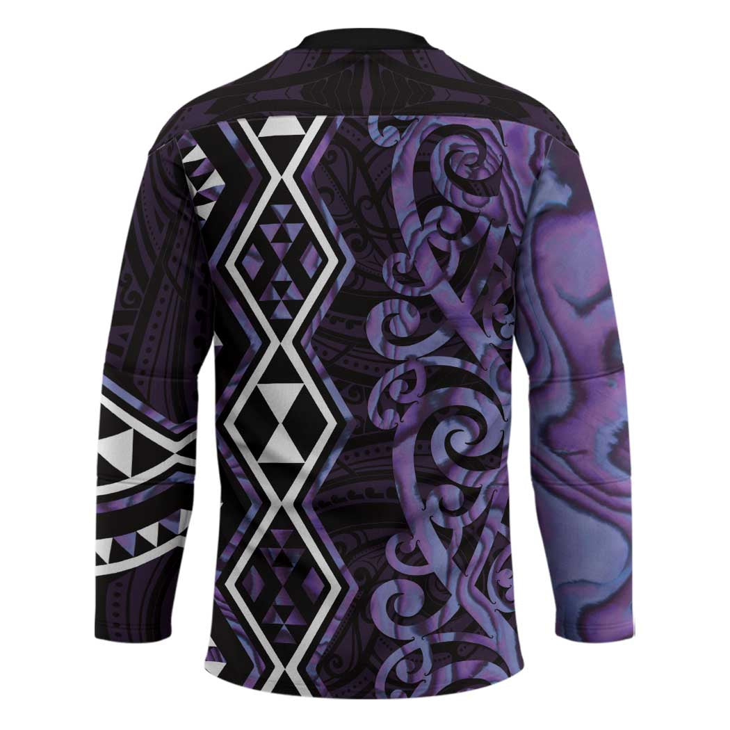 Purple Aotearoa Hockey Jersey Taniko Motifs With Paua Shell Kowhaiwhai - Aussie Hoodie