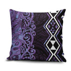Purple Aotearoa Pillow Cover Taniko Motifs With Paua Shell Kowhaiwhai - Aussie Hoodie