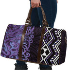 Purple Aotearoa Travel Bag Taniko Motifs With Paua Shell Kowhaiwhai - Aussie Hoodie