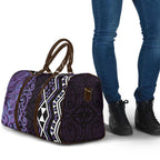 Purple Aotearoa Travel Bag Taniko Motifs With Paua Shell Kowhaiwhai - Aussie Hoodie