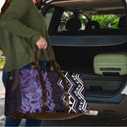 Purple Aotearoa Travel Bag Taniko Motifs With Paua Shell Kowhaiwhai - Aussie Hoodie
