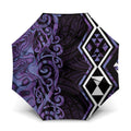 Purple Aotearoa Umbrella Taniko Motifs With Paua Shell Kowhaiwhai - Aussie Hoodie