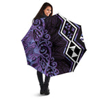 Purple Aotearoa Umbrella Taniko Motifs With Paua Shell Kowhaiwhai - Aussie Hoodie