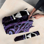 Purple Aotearoa Umbrella Taniko Motifs With Paua Shell Kowhaiwhai - Aussie Hoodie