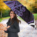 Purple Aotearoa Umbrella Taniko Motifs With Paua Shell Kowhaiwhai - Aussie Hoodie