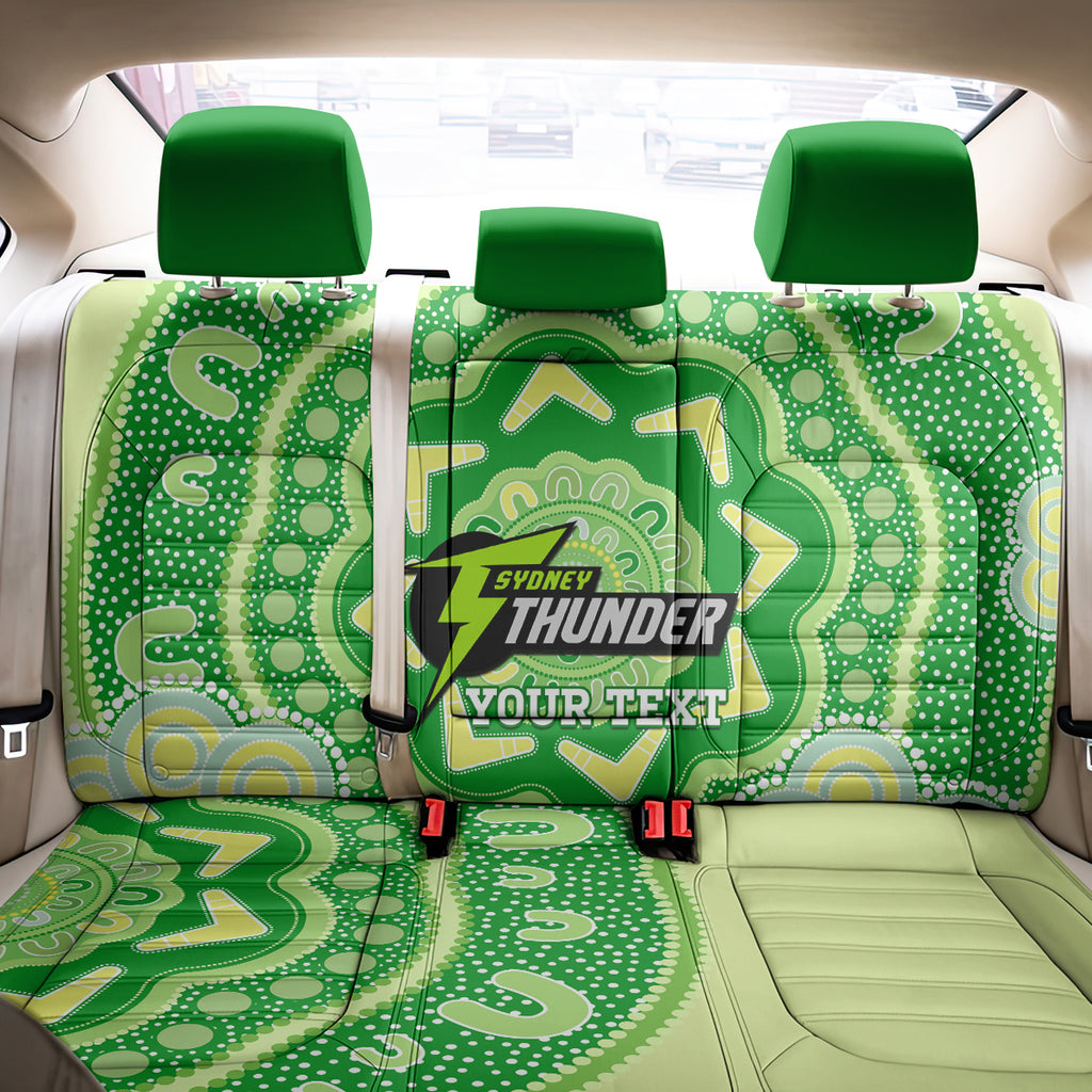 Custom BBL Thunder Cricket Back Car Seat Cover 2024 Aboriginal Art