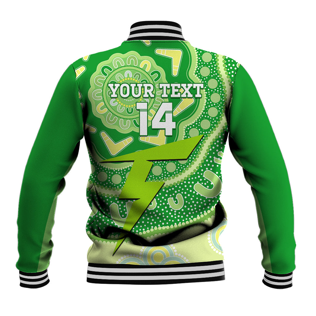 Custom BBL Thunder Cricket Baseball Jacket 2024 Aboriginal Art