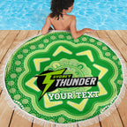 Custom BBL Thunder Cricket Beach Blanket 2024 Aboriginal Art