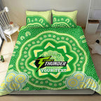 Custom BBL Thunder Cricket Bedding Set 2024 Aboriginal Art