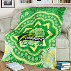 Custom BBL Thunder Cricket Blanket 2024 Aboriginal Art