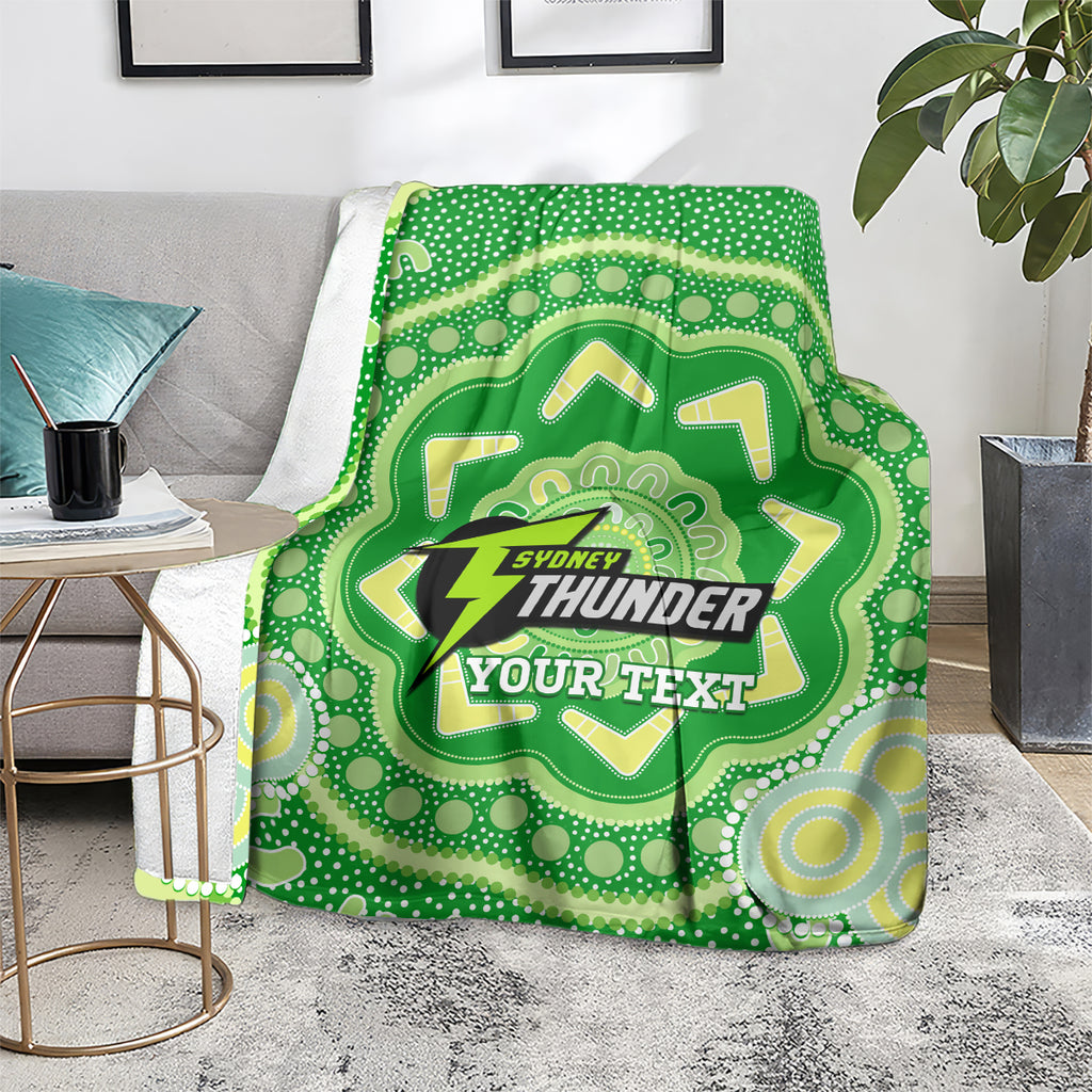 Custom BBL Thunder Cricket Blanket 2024 Aboriginal Art