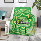 Custom BBL Thunder Cricket Blanket 2024 Aboriginal Art