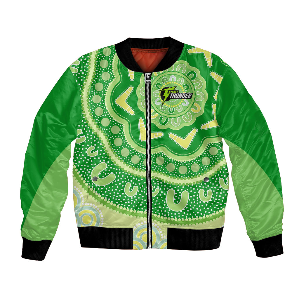 Custom BBL Thunder Cricket Bomber Jacket 2024 Aboriginal Art